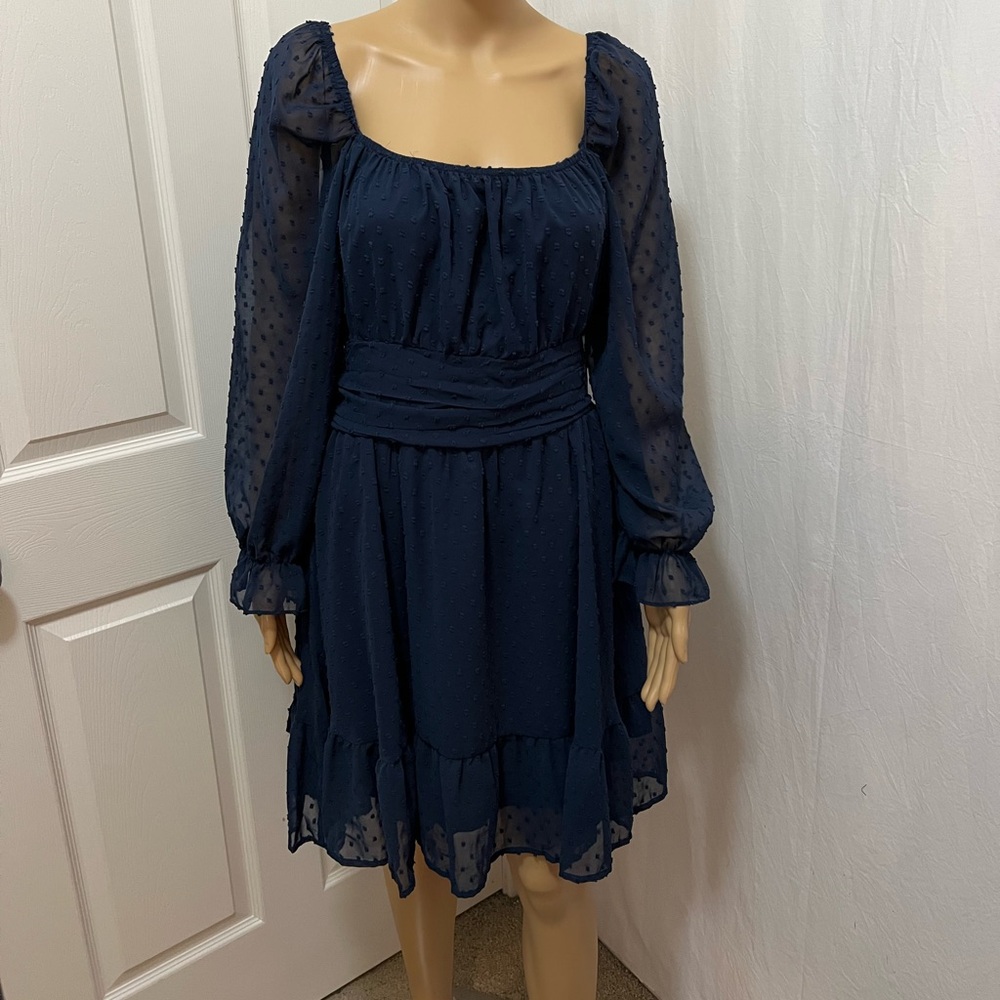 Exlura Tie Back Long Sleeve Dress, size XL